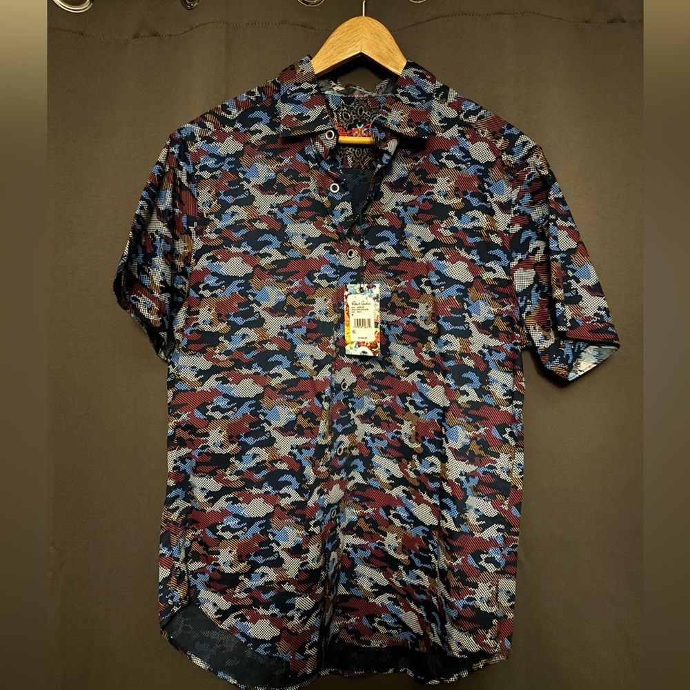 Robert Graham men’s medium short sleeve button up